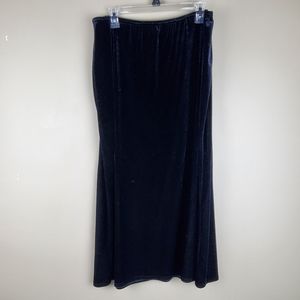 Kathie Lee Black Velvet Skirt - Size 18W/20W